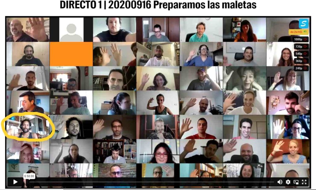 toma de pantalla de zoom con la cara de todos los alumnos del curso AfiliadoPro de Javier Elices